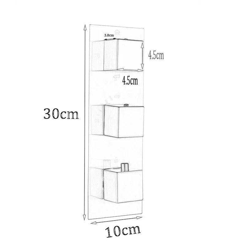 Decorbites™ gebürstetes Nickel-Thermostatmischer für Dreihand-Duschsteuerung