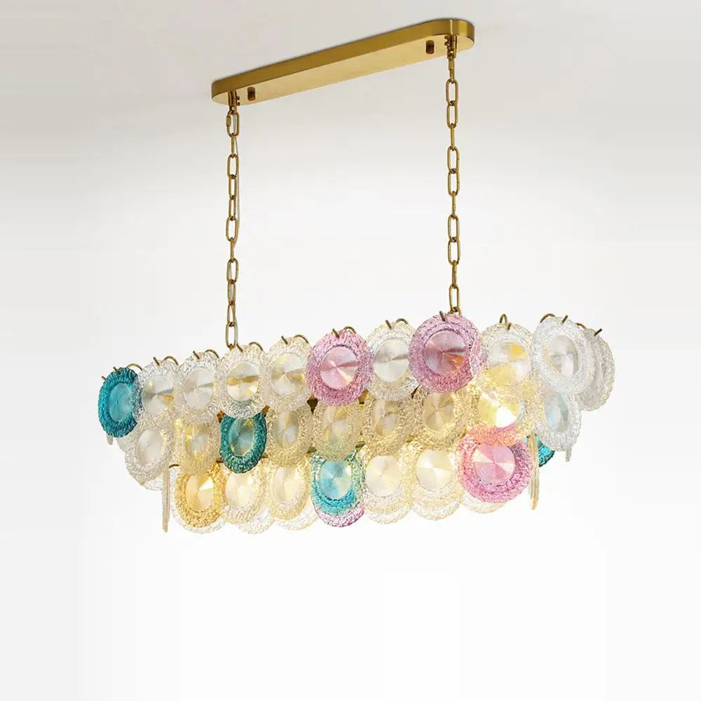 Decorbites™ Eisen-Glas-Farbige Kronleuchter für die Eingangshalle - Moderne Hängebeleuchtung