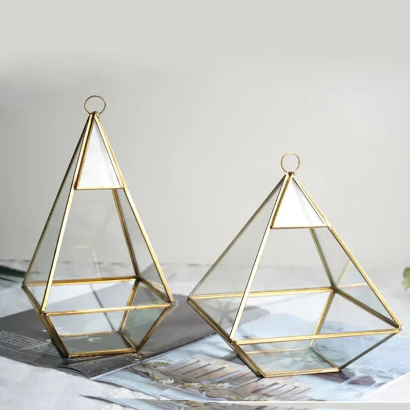 Decorbites™ Geometrische Glasvase für Sukkulenten und Blumen