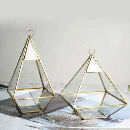 Decorbites™ Geometrische Glasvase für Sukkulenten und Blumen