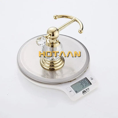 DecorBites™ Gold Crystal Robe Hook Towel Rack for Elegant Bathroom Decor