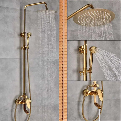 DecorBites™ Dual Handle Wall Mounted Rainfall Shower System with Sliding Bar