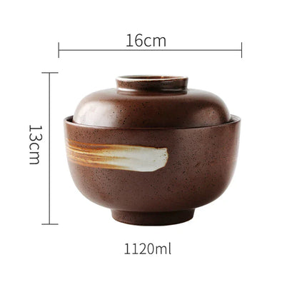 Decorbites™ Japanischer Stil Keramik-Suppenschüssel - Umweltfreundliche Unterglasur-Terrine