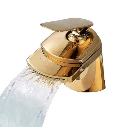 Decorbites™ Golden Brass Wasserfall Gefäßwaschbecken Armatur - Chrom Badezimmer Vanity Hahn