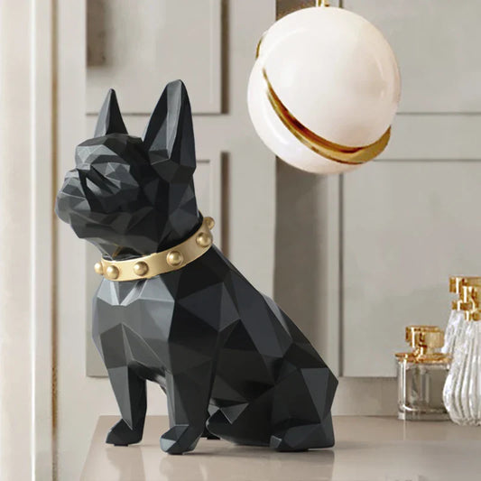 Decorbites™ Hunde-Statue Harz-Dekoration Moderne Kunst Tier-Skulptur Figurine Gartendekoration Haushaltsornamente
