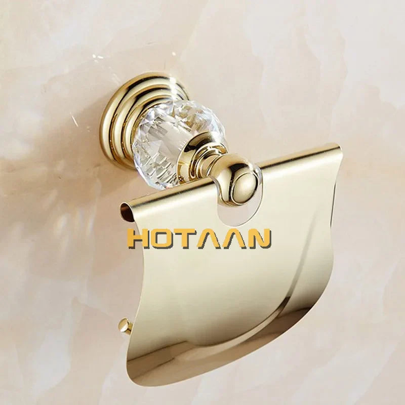 Decorbites™ Golden Crystal Toilettenpapierhalter Wandmontage Archaisierend Wasserdicht Rollenhalter