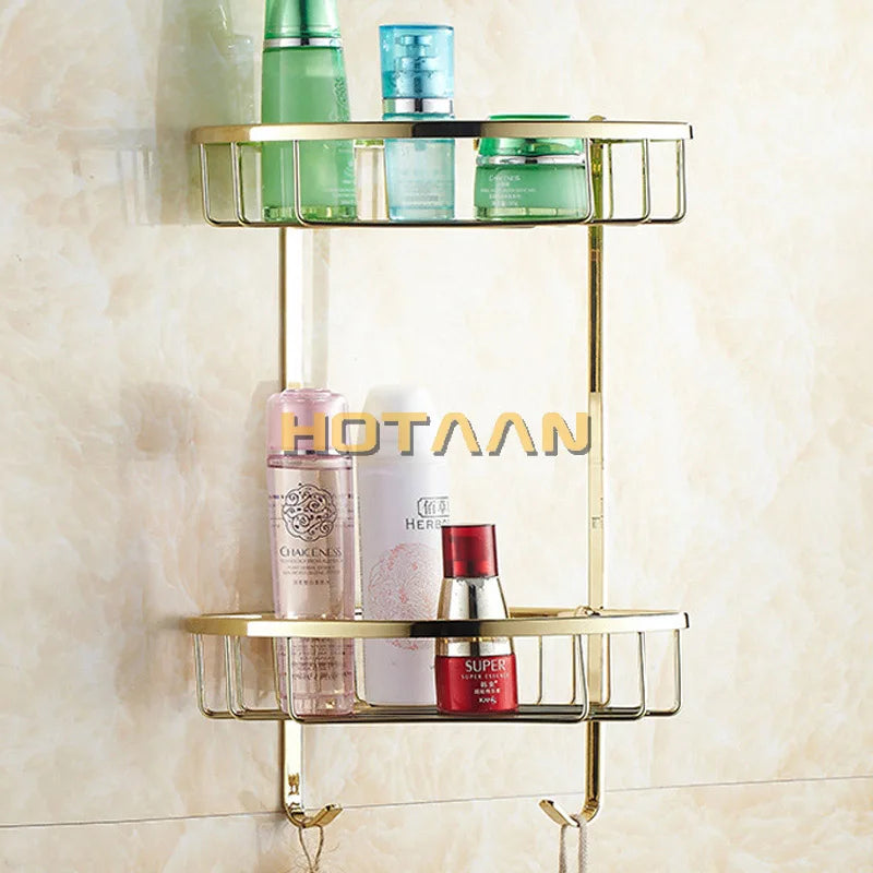 Gold Brass Shower Shelf