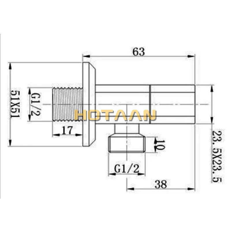 DecorBites™ Copper Triangle Valve Set for Bathroom and Toilet Control