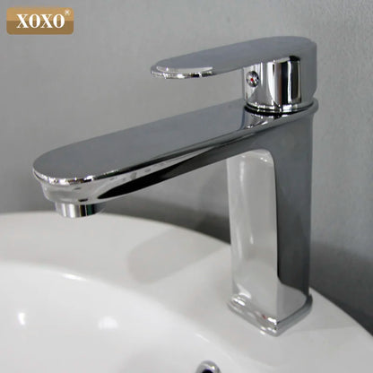 Decorbites™ Messing-Waschbeckenarmatur in Schwarz-Finish Heiß-Kalt-Wasser-Mischbatterie Einhebel