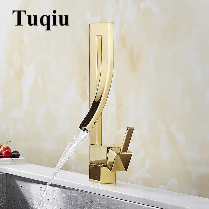 Gold Brass Mixer Tap