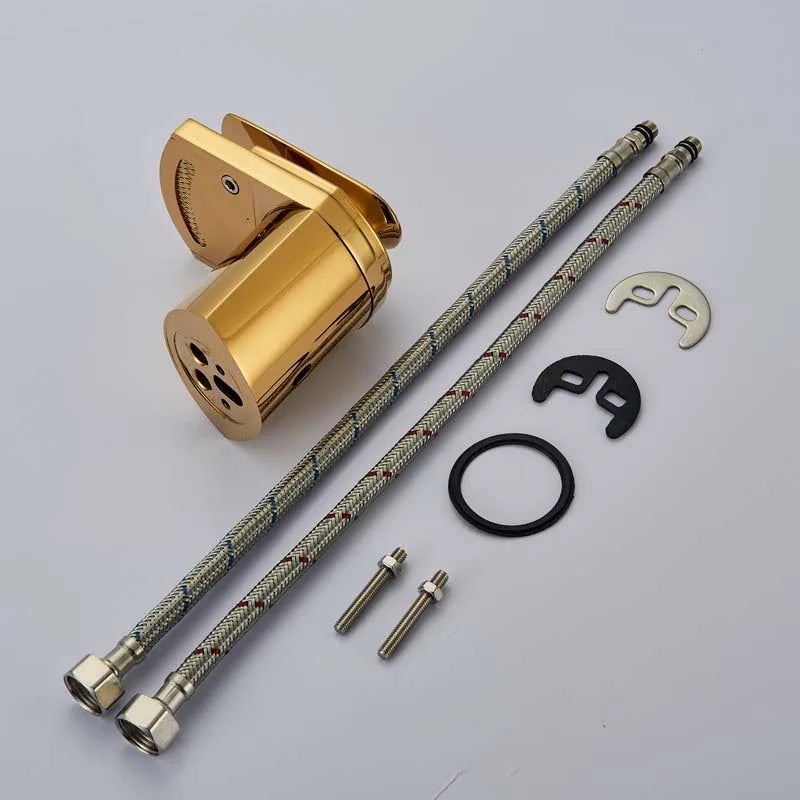 Decorbites™ Golden Brass Wasserfall Gefäßwaschbecken Armatur - Chrom Badezimmer Vanity Hahn