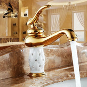 Gold Brass Diamond Faucet