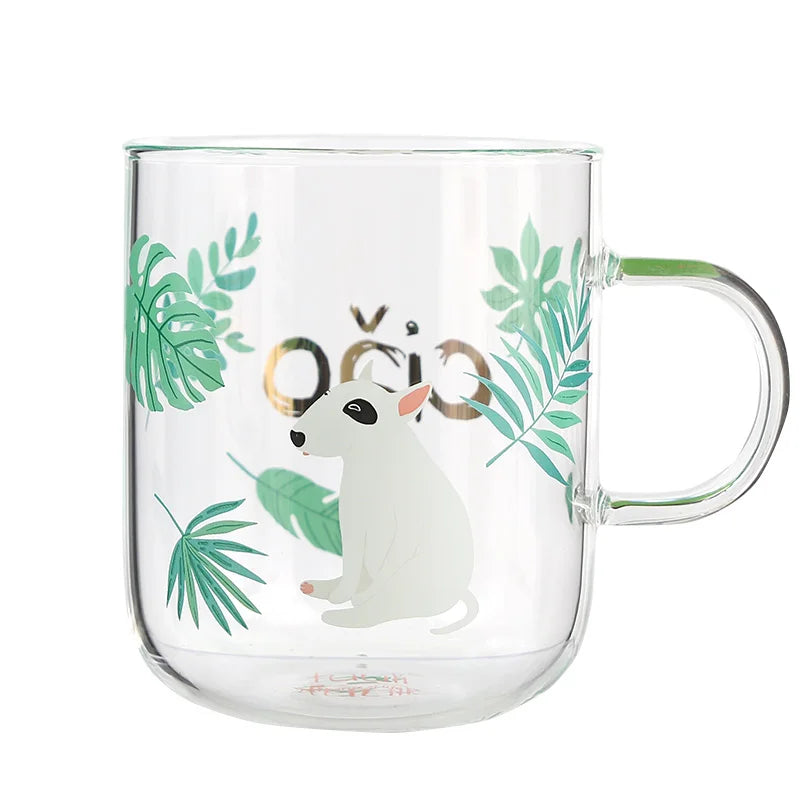 DecorBites™ Killer Whale Glass Coffee Mug 350ml: Cute Polar Bear Tea Cup Heat Resistant Glass Beer Mug