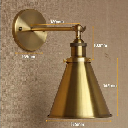 Decorbites™ Industrielle Vintage-Messing-Loft-Wandlampe Retro-Edison-Lichtarmatur