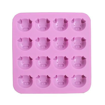 Decorbites™ Niedliches Schweinekopf-Silikon-Kuchenform für Schokolade, Seife - DIY Schweinchen-Form
