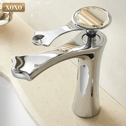 Decorbites™ Diamant Goldener Schwarzer Waschbeckenarmatur Einhebel-Badwaschbecken-Mischbatterie