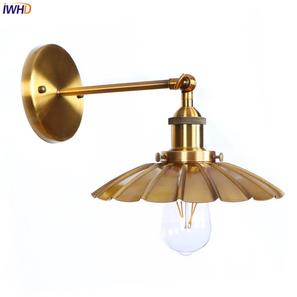 Decorbites™ Eisen Golden Antik LED Wandlampe Retro Industrie Vintage Wandlampe
