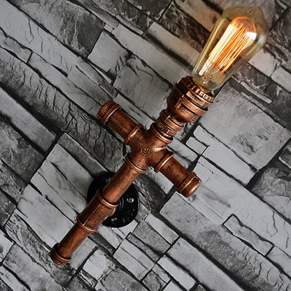 Decorbites™ Industrielle Eisenrohr-Wandleuchte: Loft-Dekoration, Steampunk-Lampe für das Wohnzimmer