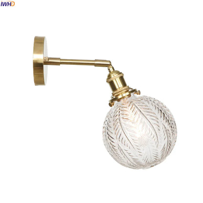 Decorbites™ Glas-Kugel-LED-Wandleuchte Retro Vintage Kupfer Applique Murale