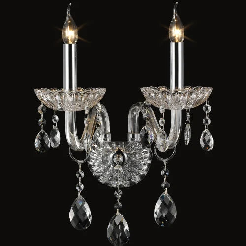 Decorbites™ Kristallleuchte Wandlampe mit LED-Birnen und Seidenstoff-Lampenschirm
