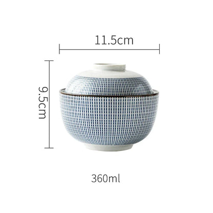 Decorbites™ Japanischer Stil Keramik-Suppenschüssel - Umweltfreundliche Unterglasur-Terrine