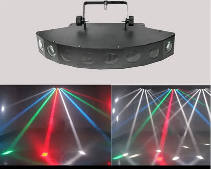 DecorBites™ LED Eight-Beam RGBW Laser DJ Disco Light - High Brightness Scanner Beam Bar