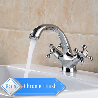 Decorbites™ Gold Waschbeckenarmatur Deckenmontiert Beckenhahn Heiß-Kalt-Wasser-Mischer