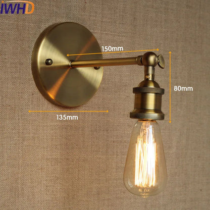 Decorbites™ Industrielle Vintage Wandlampe LED Loft-Stil Edison Wandapplikation Arandela Lampara Pared