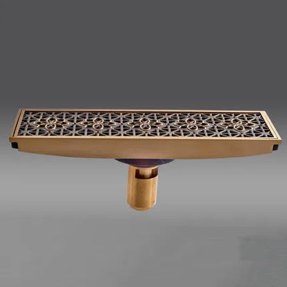 DecorBites™ Euro Antique Brass Carved Floor Drain Cover for Bathroom Bath Accessories