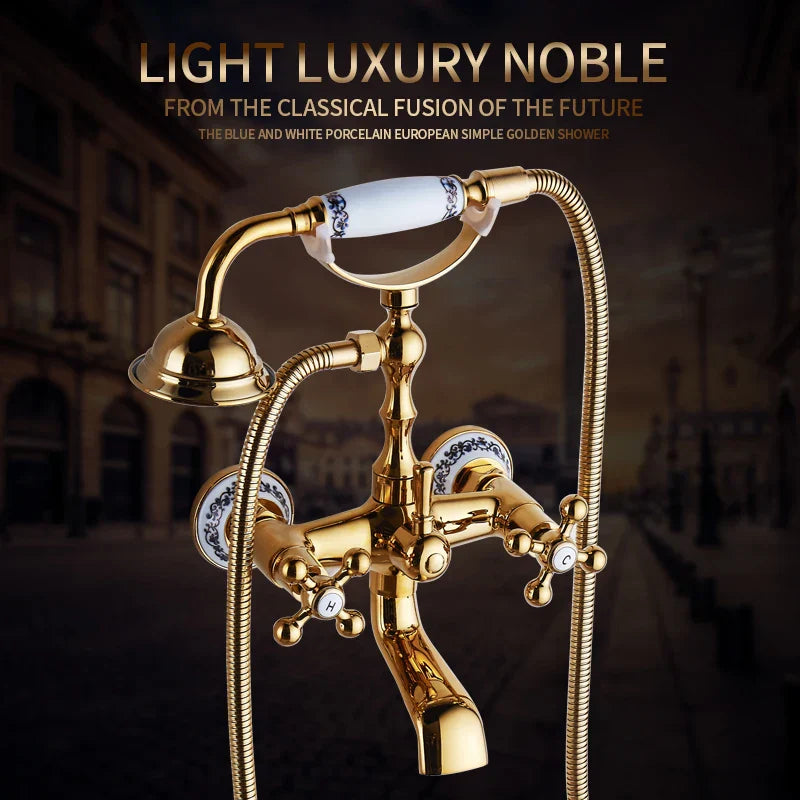 Gold Brass Shower Faucet