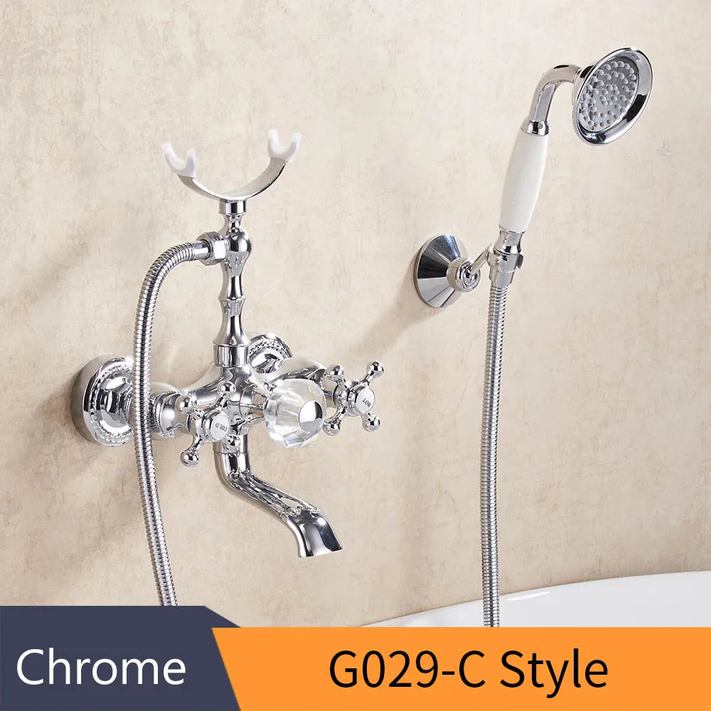 Gold Wall Bathtub Faucet