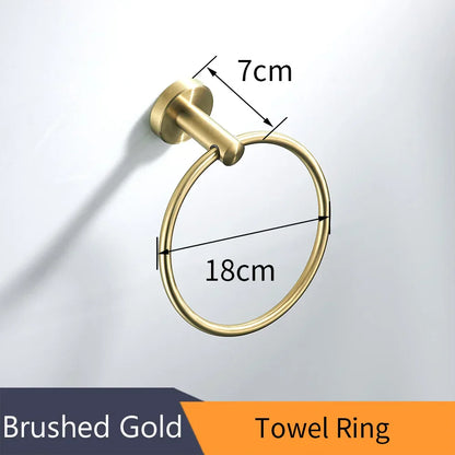 Decorbites™ Golden Swan Badezimmer-Hardware-Set: Handtuchhalter, Toilettenpapierhalter, Taschentuchhalter