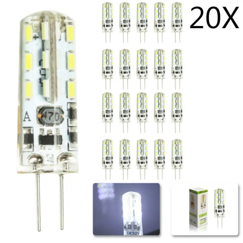 Decorbites™ G4 LED-Spotlampen-Birnen 2W Kristalllampe 12V 3014 SMD - Packung mit 20