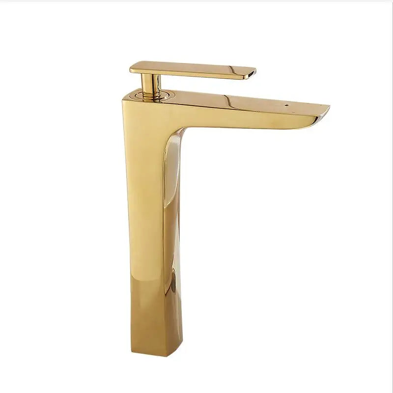 Decorbites™ Waschtischarmatur: Schwarz/Weiß Messing-Mischbatterie, Badezimmer-Waschbecken-Wasserhahn, Warm & Kalt.
