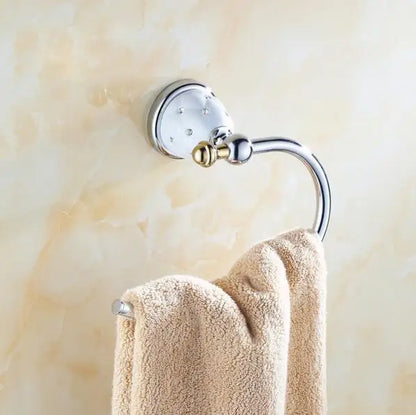 DecorBites™ Bathroom Hardware Set: Toilet Paper, Roll Holder, Brush Holder, Coat Hook