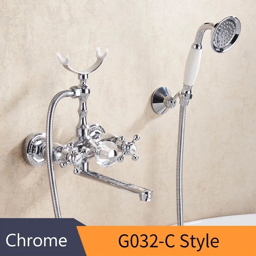Gold Wall Bathtub Faucet