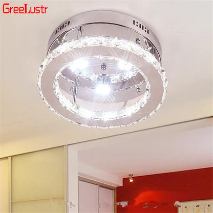 Decorbites™ Kristall-LED-Deckenleuchte: Edelstahl-Rundarmatur für Schlafzimmer, Küche, Badezimmer