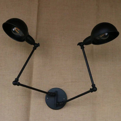 Decorbites™ Industrielle Vintage Doppelschaukel-Wandleuchte, Retro Wandlampe, Messing-Kupfer Loft-Armleuchte