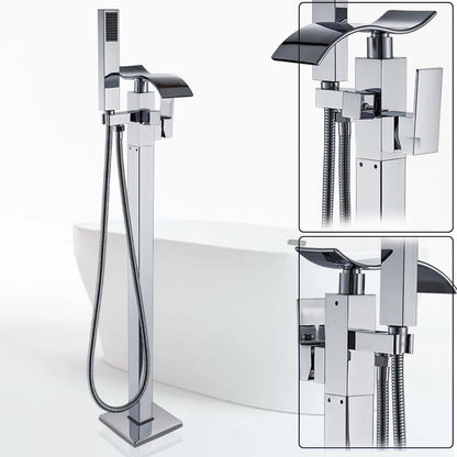 DecorBites™ Black Bronze Bathtub Mixer Faucet | Single Handle Waterfall Tub Fixture