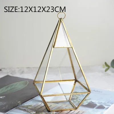 Decorbites™ Geometrische Glasvase für Sukkulenten und Blumen