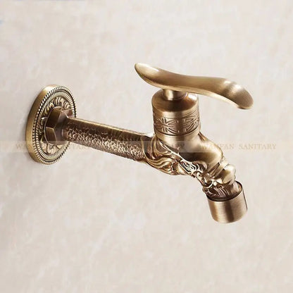 DecorBites™ Dragon Carved Antique Bronze Mop Faucet for Bathroom and Garden