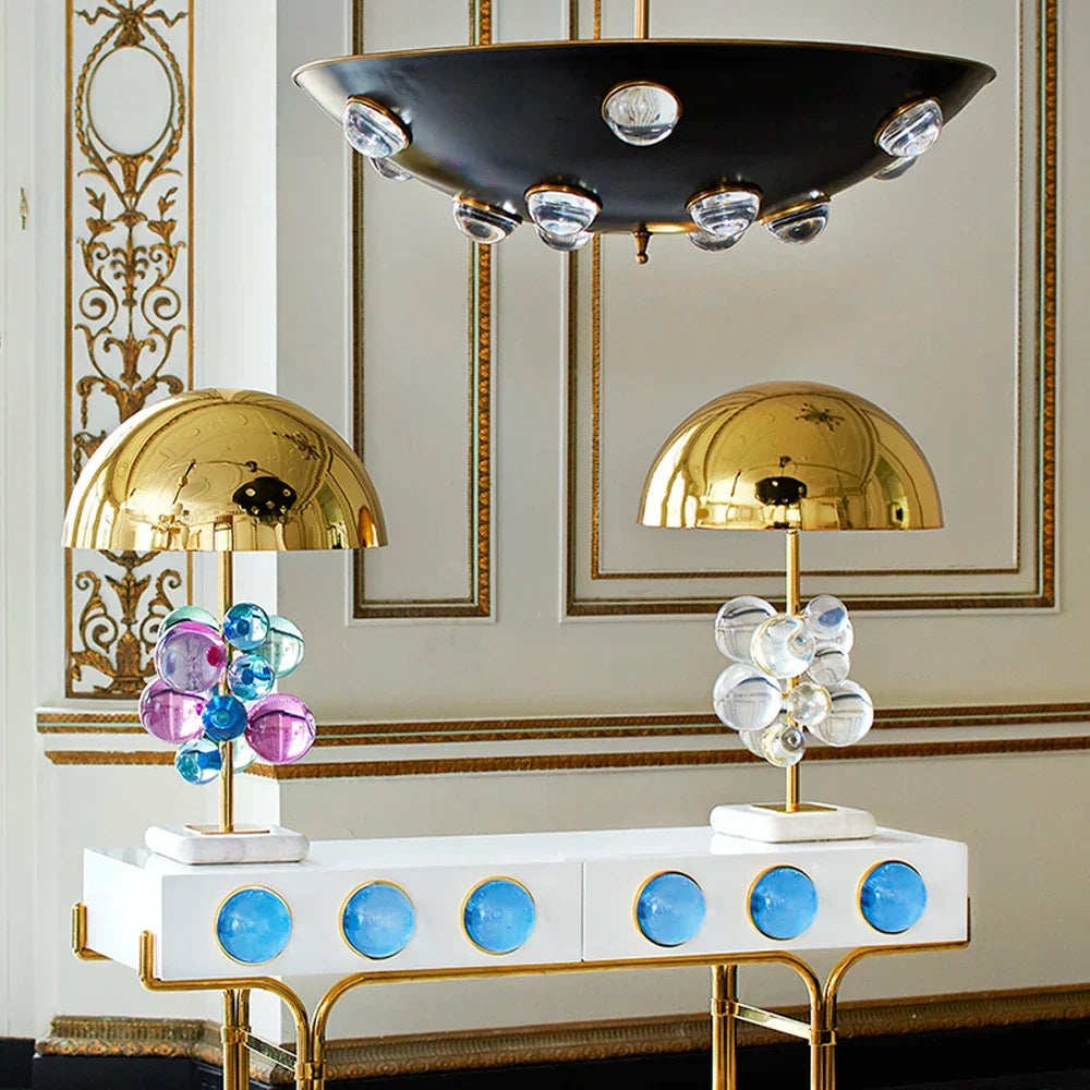 Decorbites™ Kristall-Marmor-Blase-Tischleuchte. LED-Schreibtischleuchte für Schlafzimmer und Eingangsbereich.