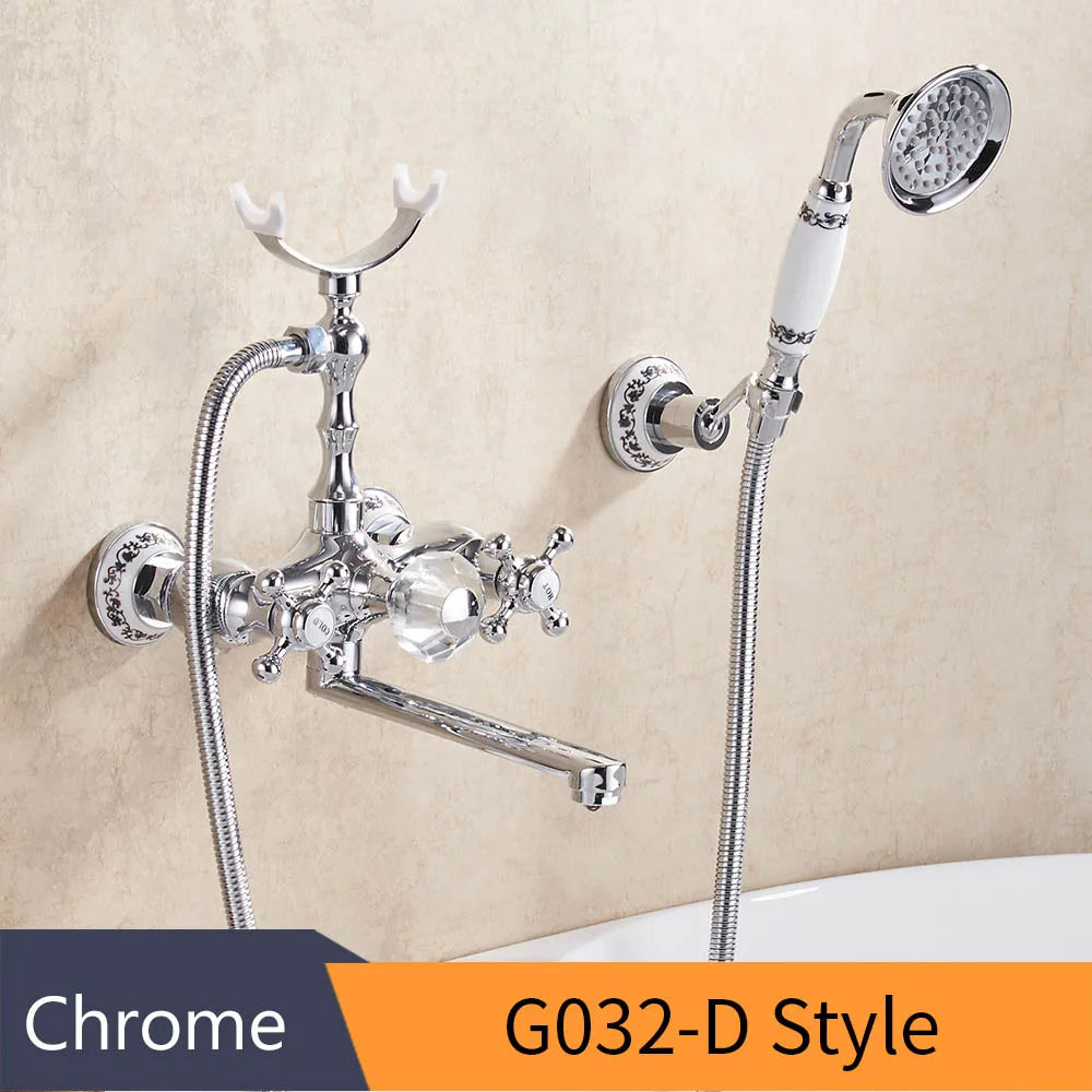 Gold Wall Bathtub Faucet