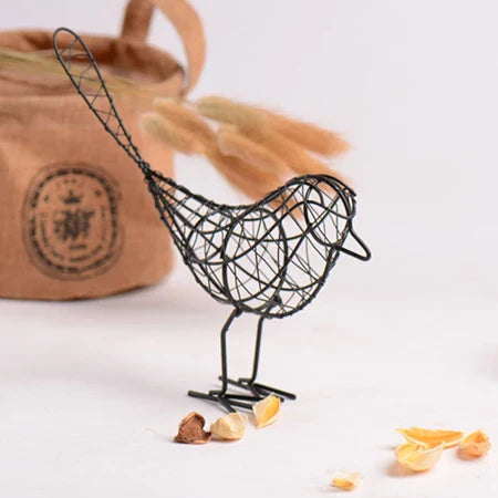 Decorbites™ Eisen-Vogel-Figuren: Nordische abstrakte Statue für Heimdekoration, Wohnzimmer, Schreibtisch