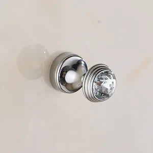 DecorBites™ Crystal Chrome Wall Hook for Bathroom Robes & Clothes - Copper Material
