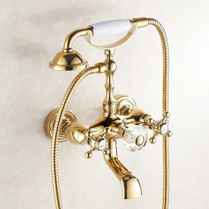 Gold Wall Bathtub Faucet