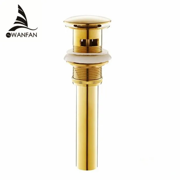 Decorbites™ Gold Finish Massiv Messing Badezimmer Waschbecken Pop-Up Ablauf