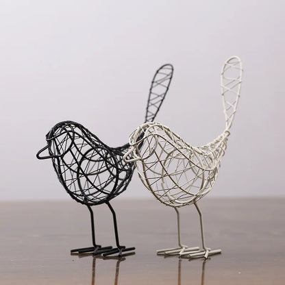 Decorbites™ Eisen-Vogel-Figuren: Nordische abstrakte Statue für Heimdekoration, Wohnzimmer, Schreibtisch
