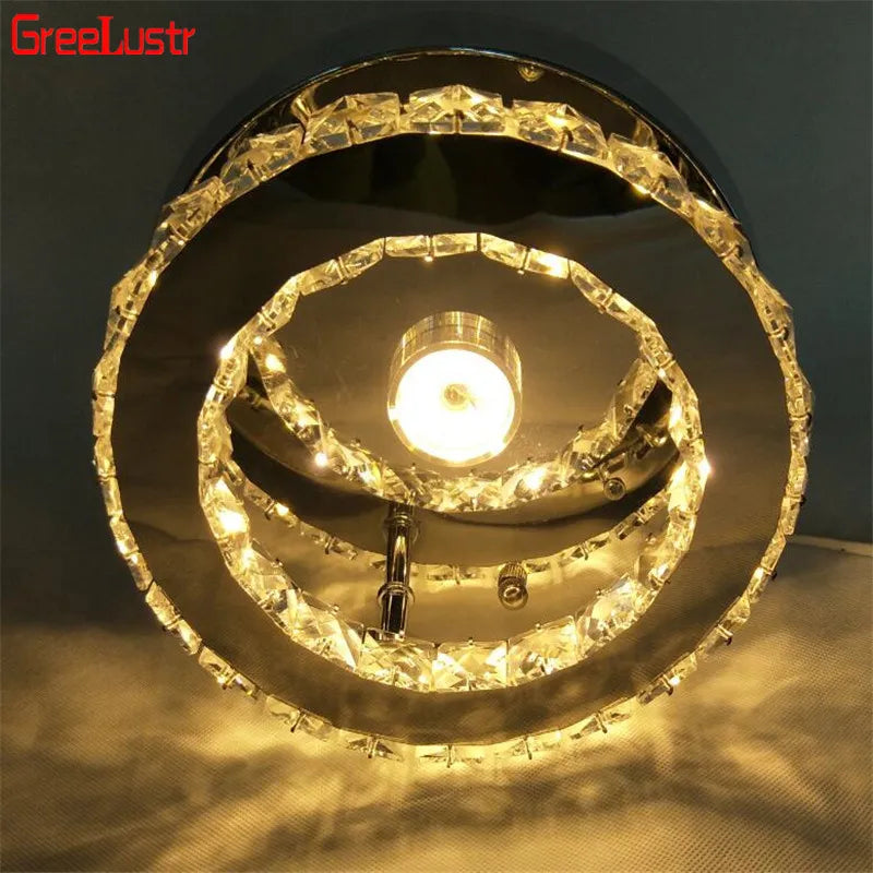 Decorbites™ Kristall-LED-Deckenleuchte: Edelstahl-Rundarmatur für Schlafzimmer, Küche, Badezimmer