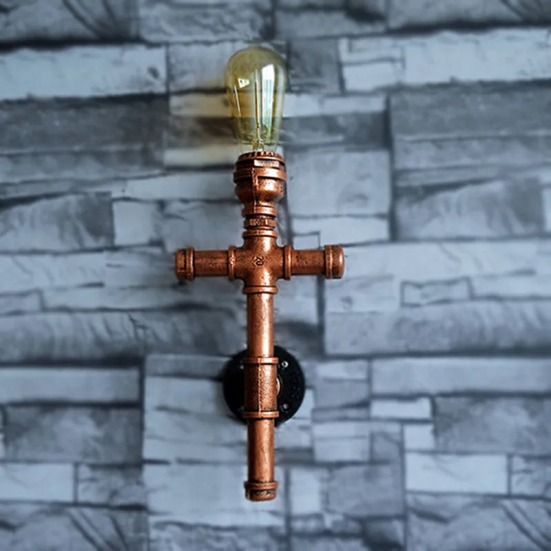 Decorbites™ Industrielle Eisenrohr-Wandleuchte: Loft-Dekoration, Steampunk-Lampe für das Wohnzimmer